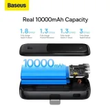 Baseus Qpow Pro Digital Display Fast Charge Power Bank 10000mAh 20W iPhone Edition Black with Simple Series Type-C 3A 0.3m Cable – image 6
