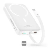 Baseus 10000mAh Magnetic Mini Wireless Fast Charge Power Bank 30W with Built-In Type-C Cable – image 2