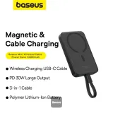 Baseus 10000mAh Magnetic Mini Wireless Fast Charge Power Bank 30W with Built-In Type-C Cable – image 5