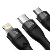 Baseus Flash Series II 100W Fast Charging Multi Cable 3-in-2 1.2M – Black – image 3