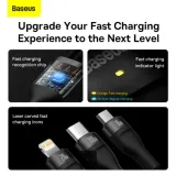 Baseus Flash Series II 100W Fast Charging Multi Cable 3-in-2 1.2M – Black – image 4