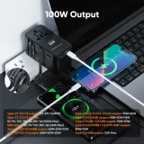 Vidvie TA4408 100W Universal Wall Charger with Retractable USB-C Cable – image 4