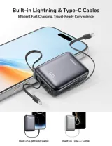 JOYROOM JR-PBF29 20000mAh 22.5W Mini Power Bank with Built-in Type-C & Lightning Cables – image 2