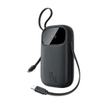 Baseus QPow 3 Digital Display Fast Charging Power Bank 45W 20000mAh with Built-in USB-C & Lightning Cable – image 1