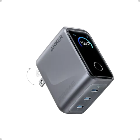 Anker Prime Charger 160W 3-Port Smart Display (A2687)