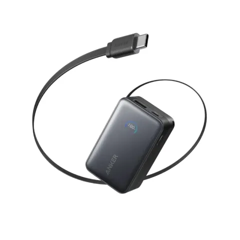 Anker Nano Power Bank A1638 10000mAh 45W Fast Charging with Built-In Retractable USB-C Cable