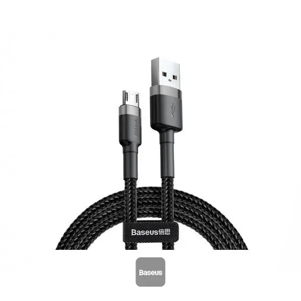 Baseus Cafule Cable USB to Micro USB 2.4A 1M – Gray + Black