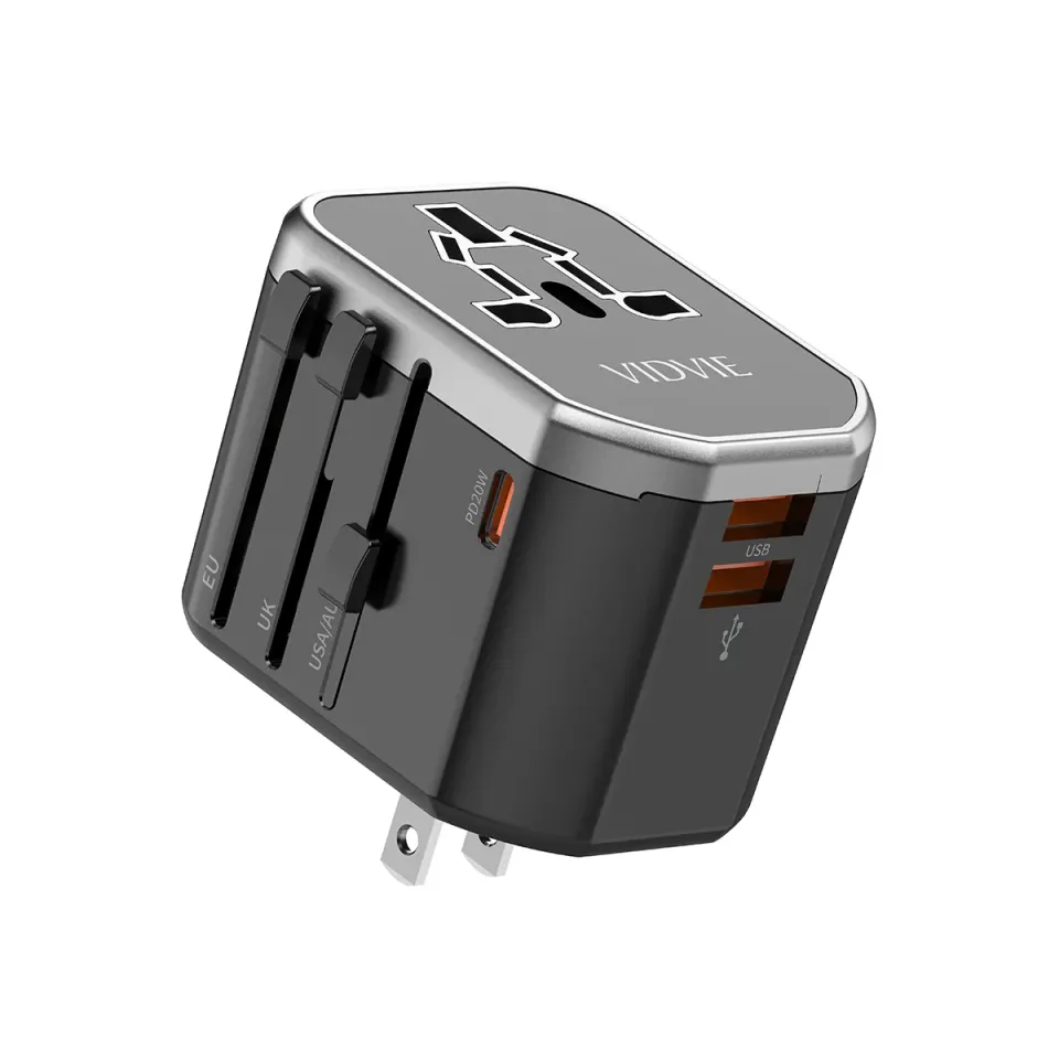 Vidvie TA4404 20W Universal Travel Charger with USB-C and USB-A Ports
