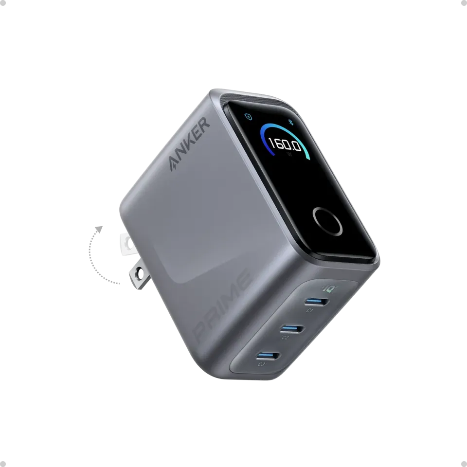 Anker Prime Charger 160W 3-Port Smart Display (A2687)