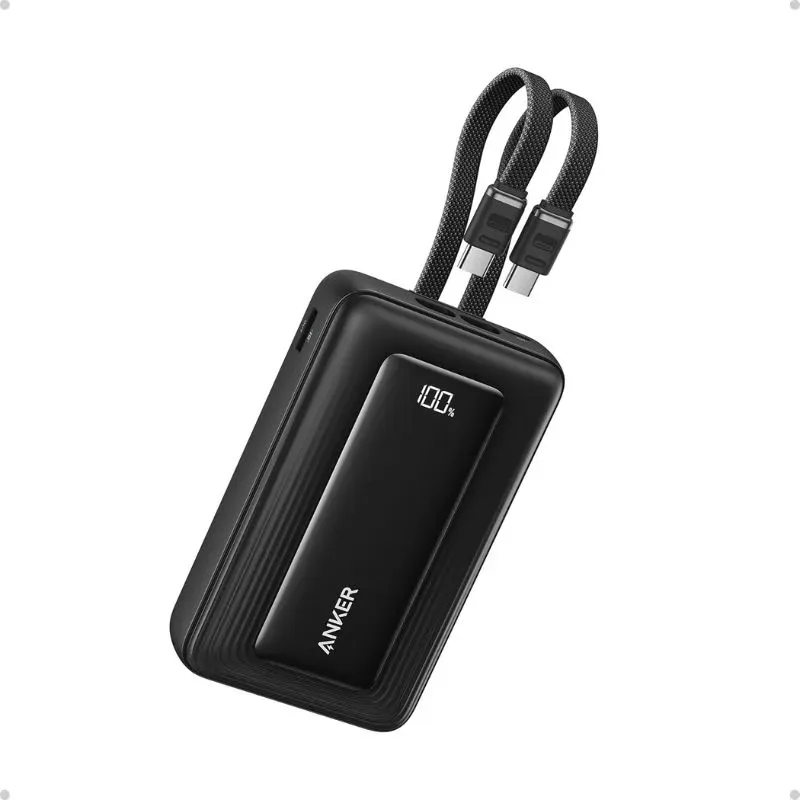 Anker Zolo Power Bank 20000mAh 45W Fast Charging with Built-in Dual USB-C Cables A110M